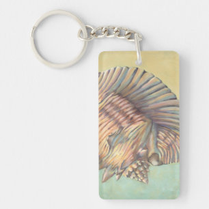 Llavero Concha grande en colores pastel Shell