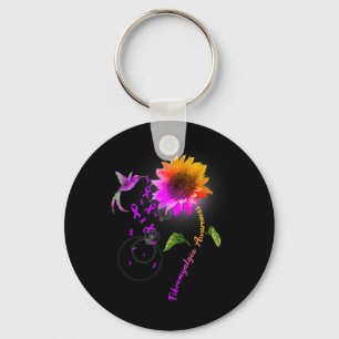 Llavero Conciencia Colibrí de girasol morado