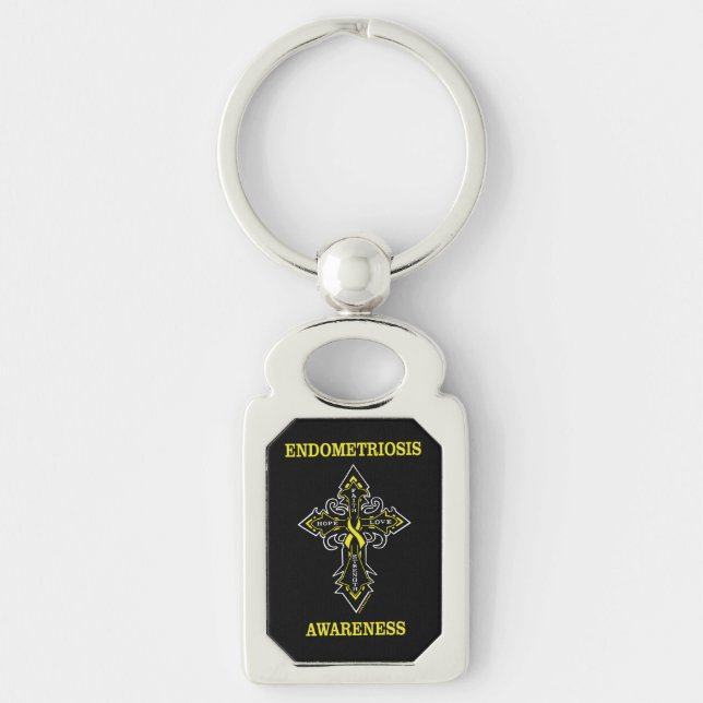 Llavero Conciencia cruzada...Endometriosis Keychain (Anverso)
