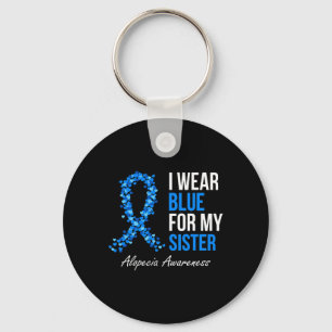 Llavero Conciencia De Alopecia Que Uso Azul Para Mi Herman
