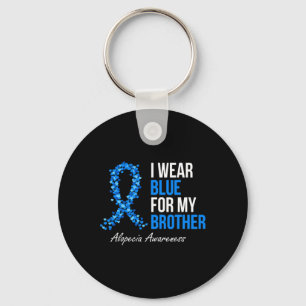 Llavero Conciencia De Alopecia Que Uso Azul Para Mi Herman