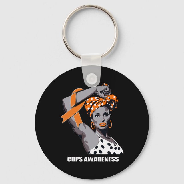 Llavero Conciencia de CRPS para afrodescendientes fuertes (Anverso)