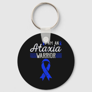Llavero Conciencia de la cinta azul del guerrero de ataxia