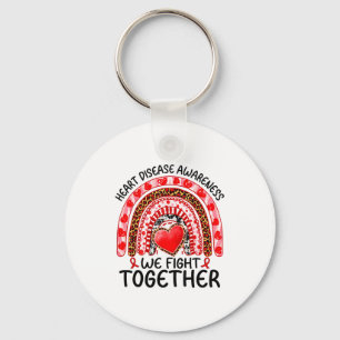 Llavero Conciencia de la enfermedad cardíaca luchamos junt