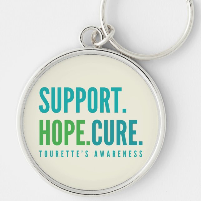 Llavero conciencia de la esperanza de apoyo de tourette (Frente)