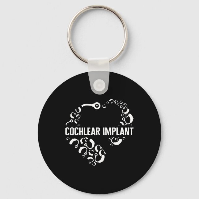 Llavero Conciencia de la pérdida de audición Amor Implante (Anverso)