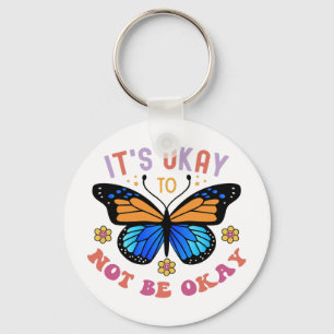 Llavero Conciencia de la Salud Mental Mariposa Monarca