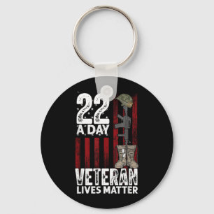 Llavero Conciencia de Prevención de Veteranos 22 Veteranos