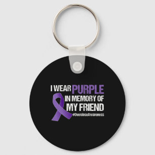 Llavero Conciencia de Sobredosis Llevo Morado Por Mi Amigo