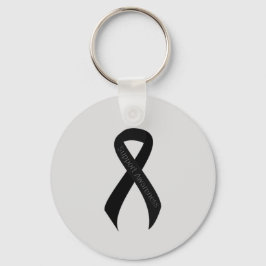 Llavero Conciencia de soporte de cinta negra