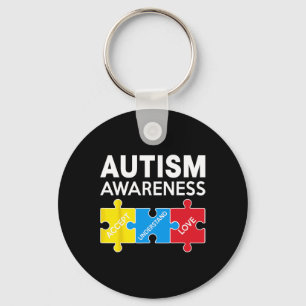 Llavero Conciencia del Autismo Acepta Apoyo Amor Rompecabe