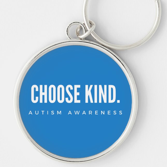 Llavero conciencia del autismo elegir una Keychain moderna (Frente)