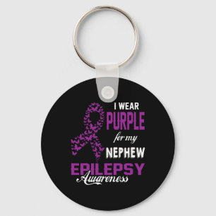 Llavero Conciencia Epilepsia Que Llevo Púrpura Para Mi Fam