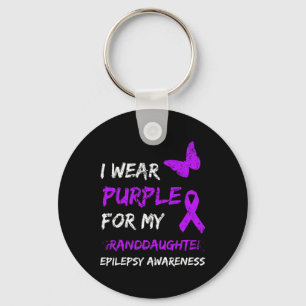 Llavero Conciencia Epilepsia Que Uso Púrpura Para Mi Abuel