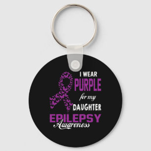 Llavero Conciencia Epilepsia Que Uso Púrpura Para Mi Hija 