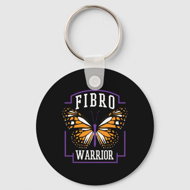 Llavero Conciencia Fibro Warrior Graphic Butterfly (Anverso)