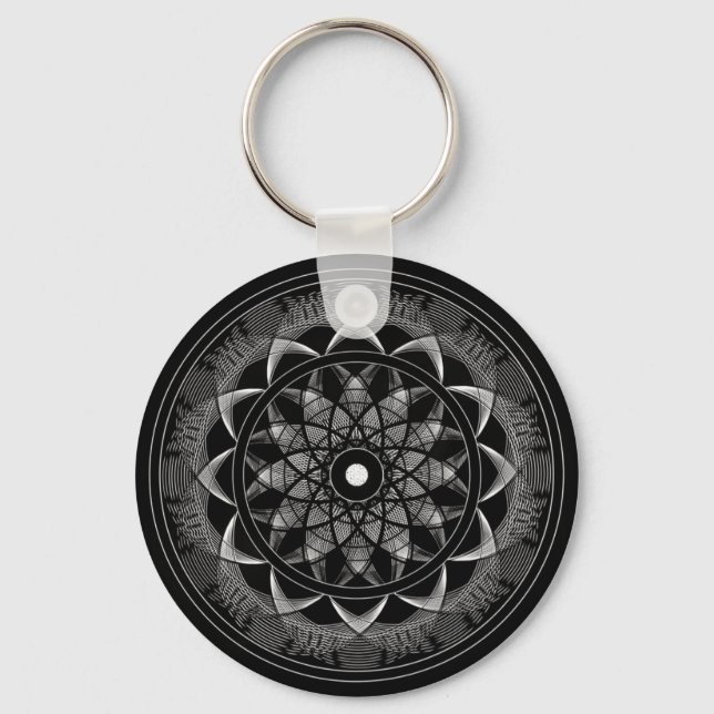 Llavero Conciencia - Geometría sagrada Mandala (Anverso)