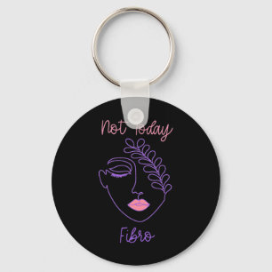 Llavero Conciencia Mujer Fibro Purple Face Line Art
