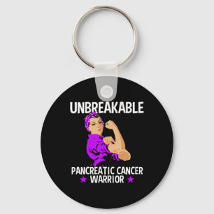 Llavero Conciencia pancreática sobre el cáncer Guerrero in