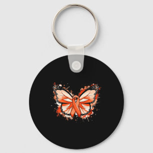 Llavero Conciencia Regalos Naranja Ribbon Mariposa