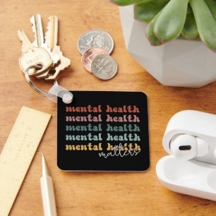 Llavero Conciencia retro sobre la salud mental