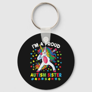 Llavero Conciencia sobre autismo abusando de Chica unicorn