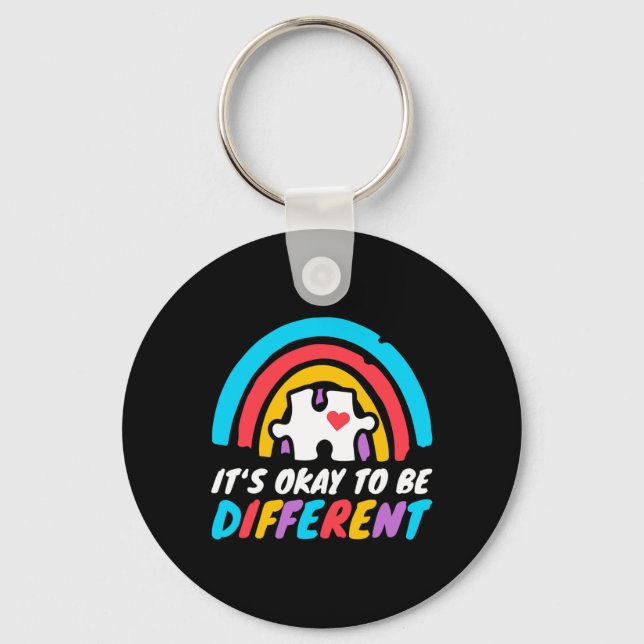 Llavero Conciencia Sobre El Autismo Bien Para Ser Un Amor  (Anverso)