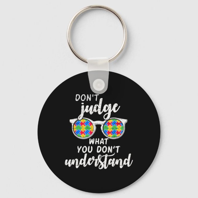 Llavero Conciencia sobre el autismo divertida (Anverso)