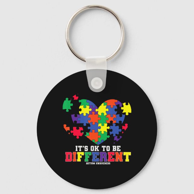Llavero Conciencia sobre el autismo Está bien ser un autis (Anverso)