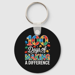 Llavero Conciencia sobre el Autismo Feliz 100.º Día Escola