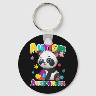 Llavero Conciencia sobre el autismo Panda Puzzle Pieces Co