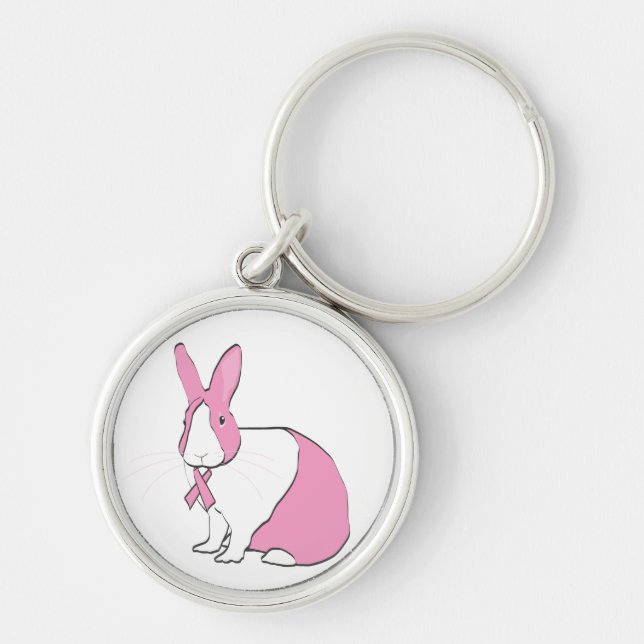 LLAVERO CONCIENCIA SOBRE EL CÁNCER DE MAMA BUNNY KEYCHAIN (Frente)