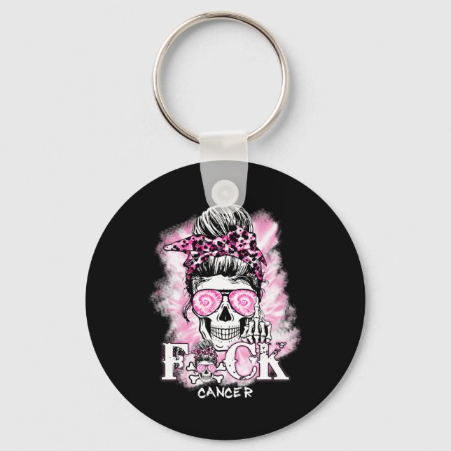 Llavero Conciencia sobre el cáncer de mama Calavera Ck Ck  (Anverso)