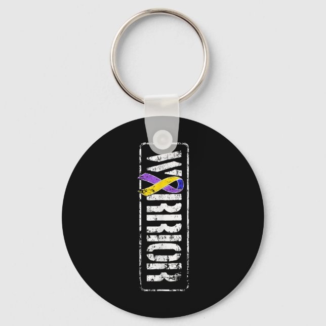 Llavero Conciencia sobre el cáncer de vejiga - Cinta guerr (Anverso)