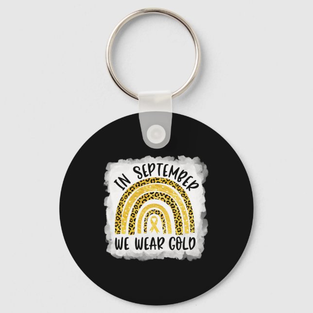 Llavero Conciencia Sobre El Cáncer Infantil En Septiembre  (Anverso)