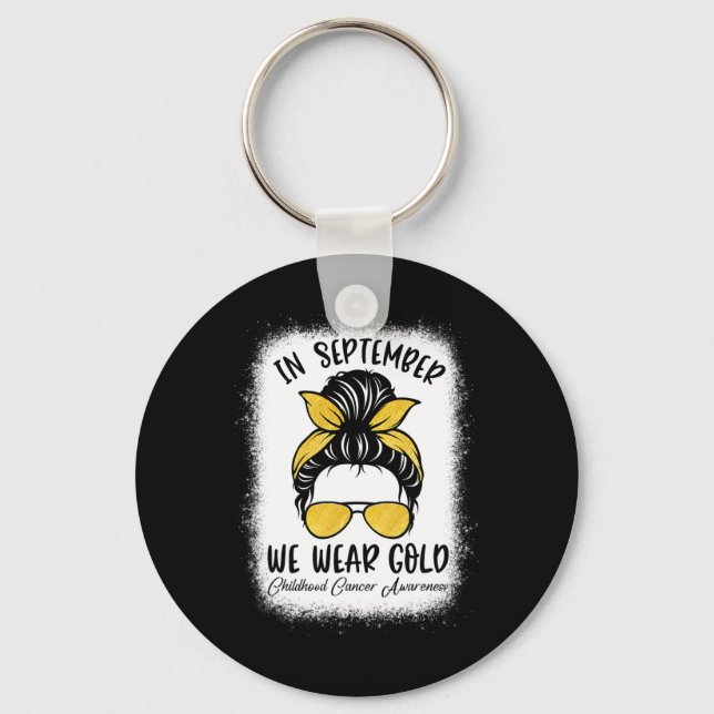 Llavero Conciencia Sobre El Cáncer Infantil En Septiembre  (Anverso)