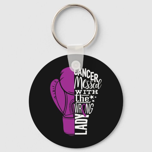 Llavero Conciencia sobre el cáncer pancreático Boxing Glov (Anverso)