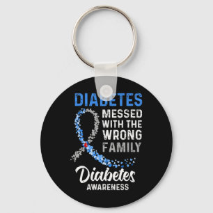 Llavero Conciencia sobre la diabetes con la familia equivo