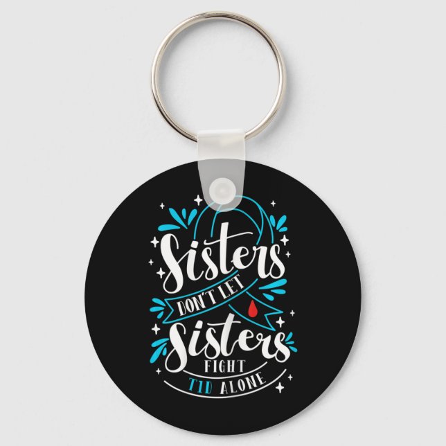 Llavero Conciencia sobre la diabetes divertida T1D (Anverso)