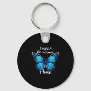 Llavero Conciencia sobre la diabetes Mariposa Soporte para