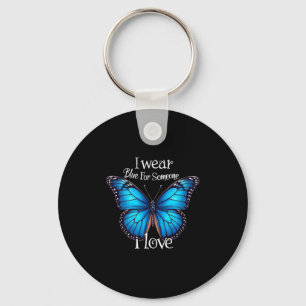 Llavero Conciencia sobre la diabetes Mariposa Soporte para