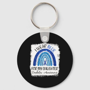 Llavero Conciencia sobre la diabetes que llevo azul para m