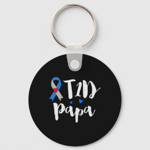 Llavero Conciencia sobre la diabetes tipo 1 Regalos de pap