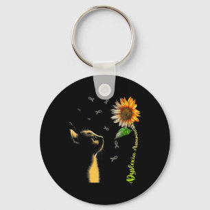 Llavero Conciencia sobre la dislexia del girasol