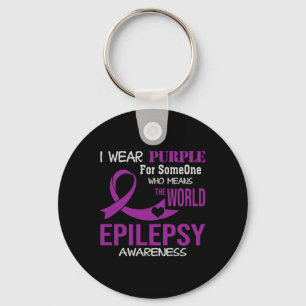 Llavero Conciencia sobre la epilepsia Llevo morado por mi 