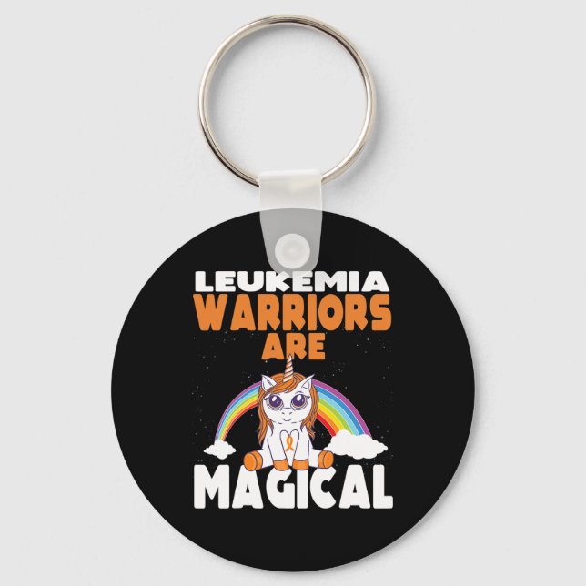 Llavero Conciencia sobre la leucemia, caña mágica de unico (Anverso)