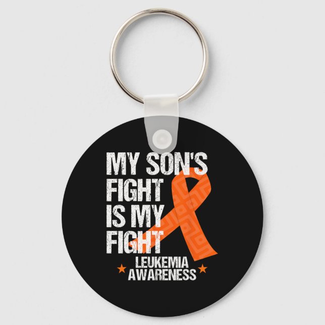 Llavero Conciencia sobre la leucemia hijo lucha contra reg (Anverso)