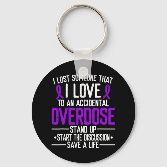 Llavero Conciencia sobre la sobredosis Perdí a alguien a q (Anverso)