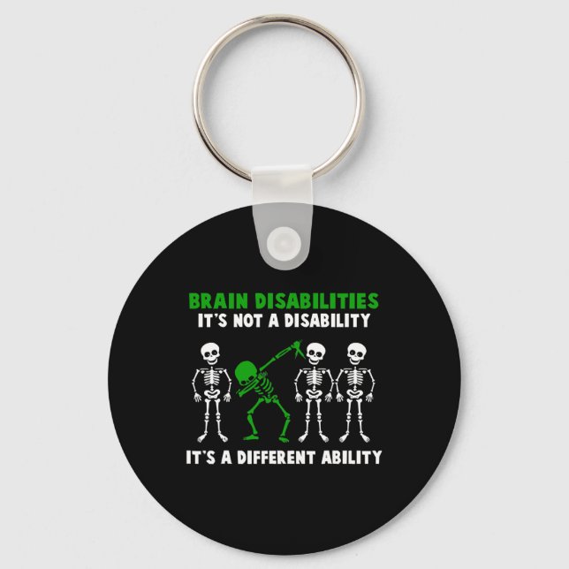 Llavero Conciencia sobre las discapacidades cerebrales No  (Anverso)