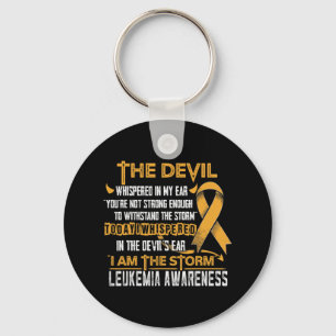 Llavero Conciencia sobre leucemia Soy la Tormenta Diablo